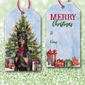 Doberman Pinscher Dog Weihnachtsbaum Geschenkanhänger