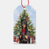 Doberman Pinscher Dog Weihnachtsbaum Geschenkanhänger (Vorderseite)