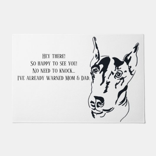 Doberman Pinscher Door Mat Fußmatte (Vorderseite)