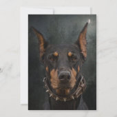 Doberman Pinscher Einladung (Rückseite)