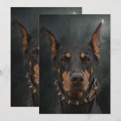 Doberman Pinscher Einladung (Vorne/Hinten)