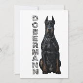 Doberman Pinscher Einladung (Rückseite)