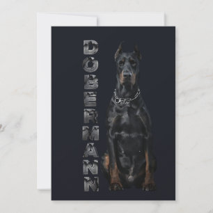 Doberman Pinscher Einladung