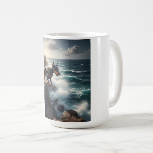 Doberman Pinscher Elegant Coffee Tasse (VorderseiteRechts)