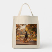 Doberman Pinscher Elegant Parco Tassino Tragetasche (Rückseite)