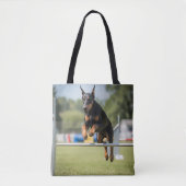 Doberman Pinscher Elegant Tote Bag Tasche (Vorderseite)