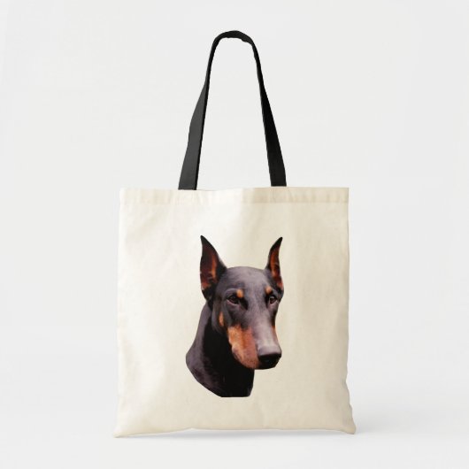 Doberman Pinscher Face Dog Tote Bag Tragetasche (Vorne)