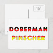 Doberman pinscher Fahne Postkarte (Vorne/Hinten)