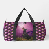 Doberman Pinscher Fantasy Moon Personalisiert Duffle Bag (Rückseite)