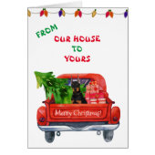 Doberman Pinscher Farm Truck Weihnachtskarte (Vorne)
