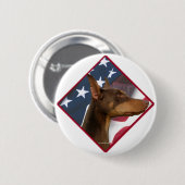 Doberman Pinscher Flag 2 Button (Vorne & Hinten)