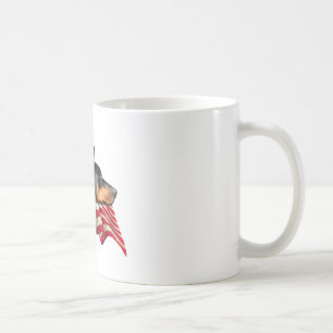 Doberman Pinscher Flag Kaffeetasse