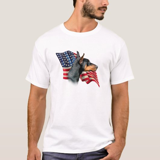 Doberman Pinscher Flag T-Shirt (Vorderseite)