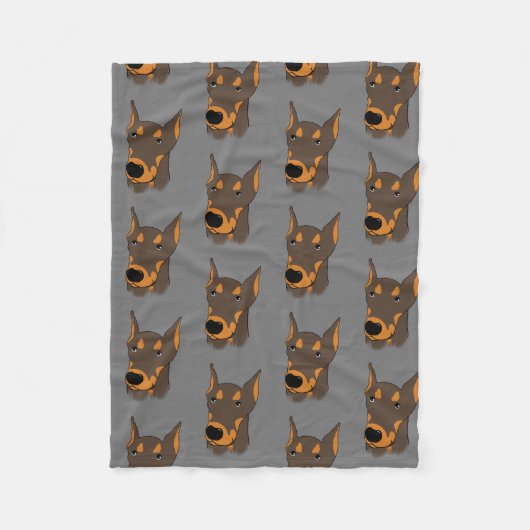 Doberman Pinscher Fleece Blanket (Vorderseite)