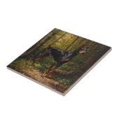 Doberman Pinscher Fliese (Seite)