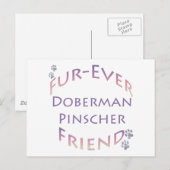 Doberman Pinscher Furever Postkarte (Vorne/Hinten)