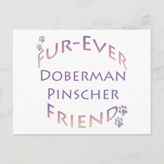 Doberman Pinscher Furever Postkarte (Vorderseite)