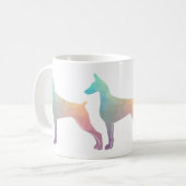 Doberman Pinscher Geometric Black Silhouette Kaffeetasse (Vorderseite Links)