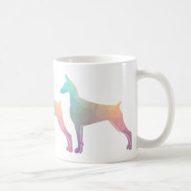Doberman Pinscher Geometric Black Silhouette