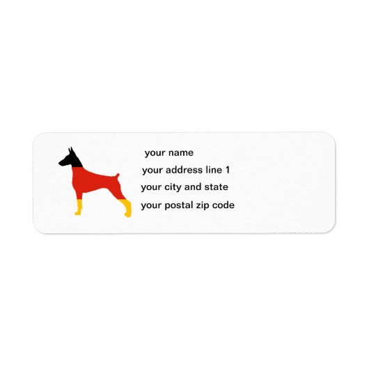 Doberman pinscher germany-flag Silhouette (Vorne)