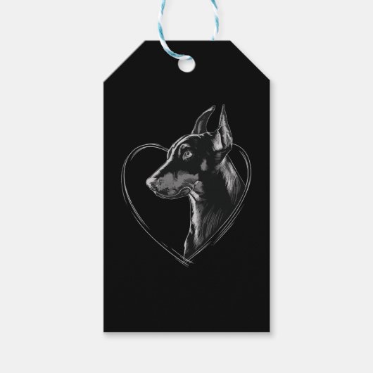 Doberman Pinscher Geschenkanhänger (Vorderseite)