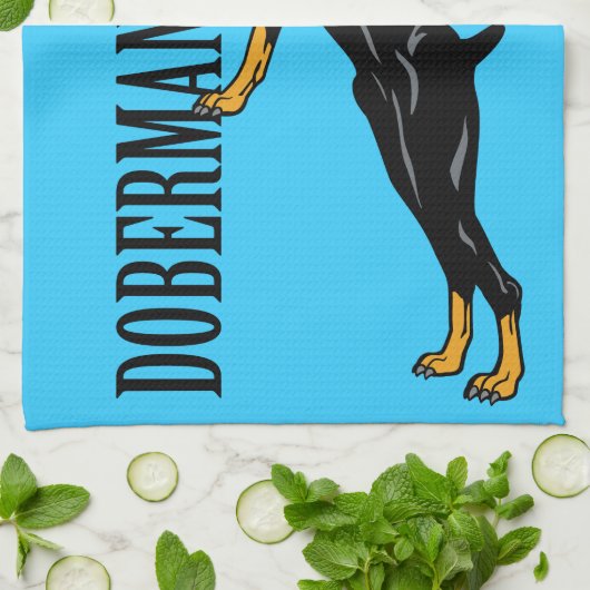 Doberman Pinscher Geschirrtuch (Gefaltet)