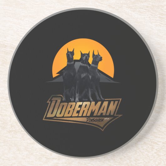 Doberman Pinscher Getränkeuntersetzer (Vorne)