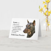 Doberman Pinscher Gifts Karte (Gelbe Blume)