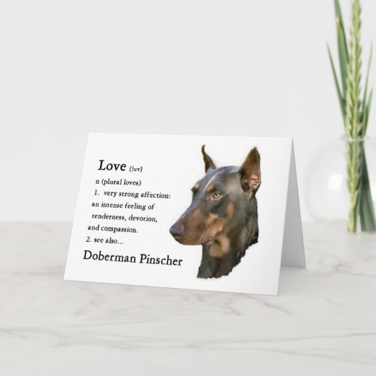 Doberman Pinscher Gifts Karte (Vorderseite)