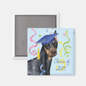 Doberman Pinscher Graduate Magnet (Vorderseite/Rückseite)
