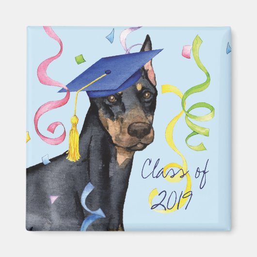 Doberman Pinscher Graduate Magnet (Vorne)