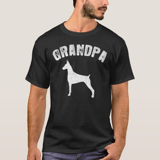 Doberman Pinscher Grandpa Matching Family T-Shirt (Vorderseite)