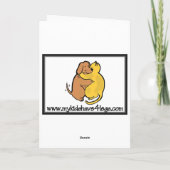 Doberman Pinscher Greeting Card Feiertagskarte (Rückseite)