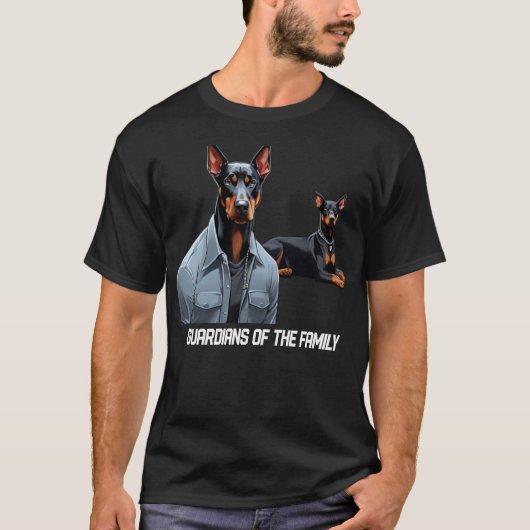 Doberman Pinscher Guardians of the Family T-Shirt (Vorderseite)