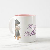 Doberman Pinscher Heart Mama Zweifarbige Tasse (Vorderseite Links)