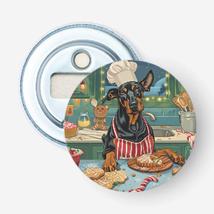 Doberman Pinscher Holiday Baking Feierliche Weihna Flaschenöffner