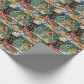 Doberman Pinscher Holiday Baking Feierliche Weihna Geschenkpapier (Ecke)