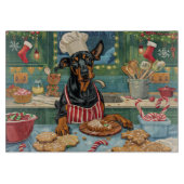 Doberman Pinscher Holiday Baking Feierliche Weihna Schneidebrett (Vorderseite)