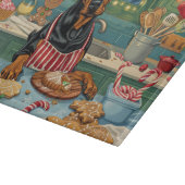 Doberman Pinscher Holiday Baking Feierliche Weihna Schneidebrett (Ecke)
