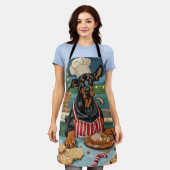 Doberman Pinscher Holiday Baking Feierliche Weihna Schürze (Getragen)