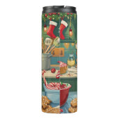 Doberman Pinscher Holiday Baking Feierliche Weihna Thermosbecher (Rückseite)