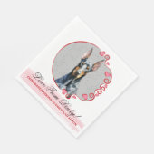 Doberman Pinscher Hund Hochzeit Napkins mit Foto Serviette (Ecke)