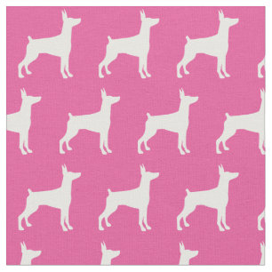 Doberman Pinscher Hund Silhouette Haustier Doberma Stoff