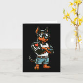 Doberman Pinscher I Liebe Vater Funny Dog Tattoo Karte (Gelbe Blume)