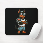 Doberman Pinscher I Liebe Vater Funny Dog Tattoo Mousepad (Mit Mouse)