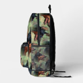 Doberman Pinscher im Wald Bedruckter Rucksack (Rechts)