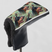 Doberman Pinscher im Wald Golf Headcover (3/4 Vorderseite)