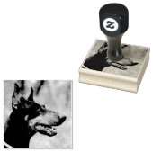 Doberman Pinscher im Wald Gummistempel (Stempel)