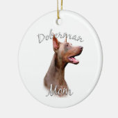 Doberman Pinscher (Isabella) Mama 2 Keramik Ornament (Links)