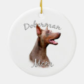 Doberman Pinscher (Isabella) Mama 2 Keramik Ornament (Hinten)